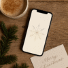 20251203_1032_Festive Phone Wallpaper_remix_01kbhnbd21e5dv7v5xgam1tf35 Minimal Line-Art Snowflake on Cream – Christmas Phone Wallpaper