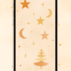 20251203_1137_Phone Wallpaper Mockup_remix_01kbhs13ddfn8rwb4a7aprmm6s Golden Stars & Crescent Skies – Boho Christmas Phone Wallpaper