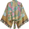 Boho Kimono with Vibrant Floral Print and Tie Detail