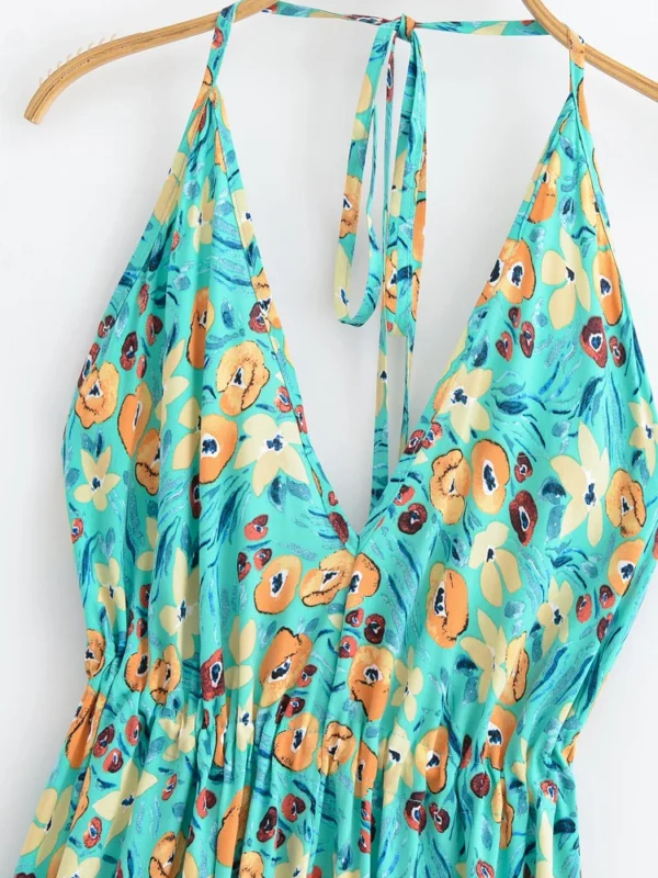 S0e3493011d8443c2b09c07e59dca826ft.webp Floral Maxi Dress with Elegant Deep V-Neck and Ties