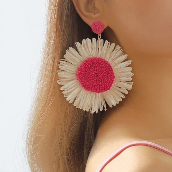 Sunflower Bloom Boho Floral Earrings