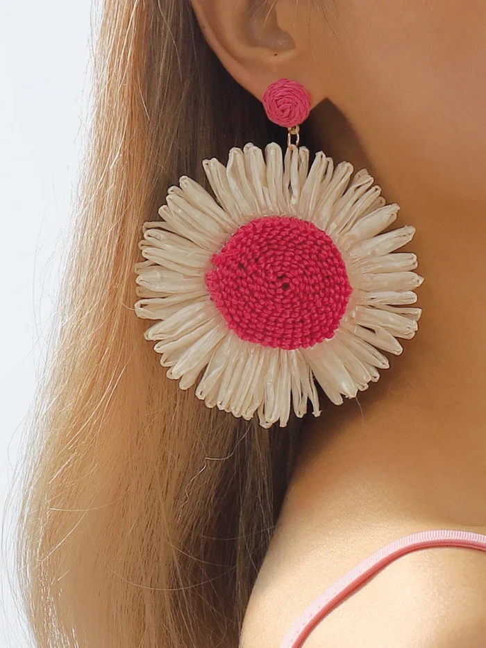 Sunflower Bloom Boho Floral Earrings