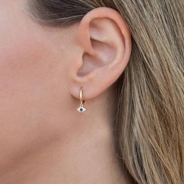 Mystic Evil Eye Huggie Hoop Earrings