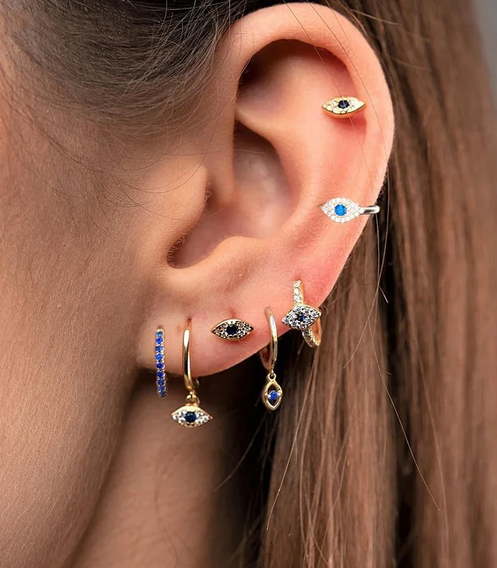 S260b5a53f58644cbb8ffb5d7e13e3f005.webp Mystic Evil Eye Huggie Hoop Earrings
