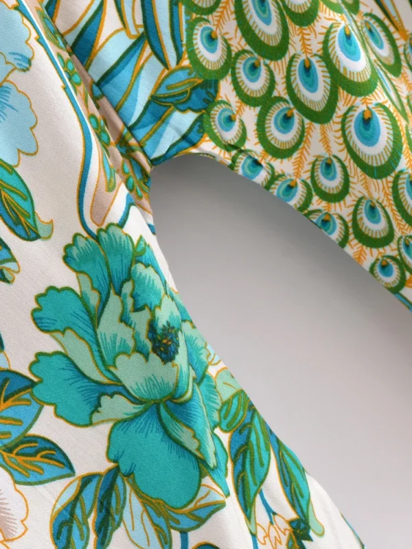 Boho Kimono with Vibrant Floral Print and Tie Detail