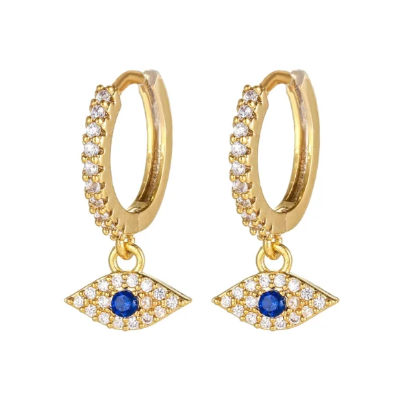 Mystic Evil Eye Huggie Hoop Earrings