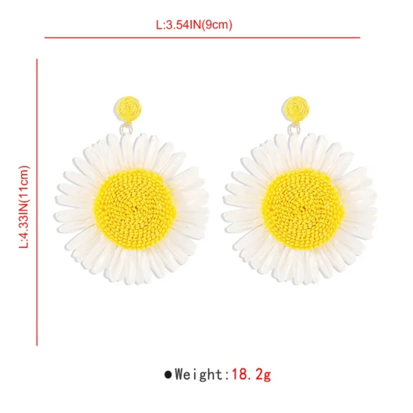 Sunflower Bloom Boho Floral Earrings