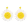 Sunflower Bloom Boho Floral Earrings