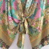 Boho Kimono with Vibrant Floral Print and Tie Detail