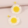 Sunflower Bloom Boho Floral Earrings