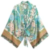 Boho Kimono with Vibrant Floral Print and Tie Detail