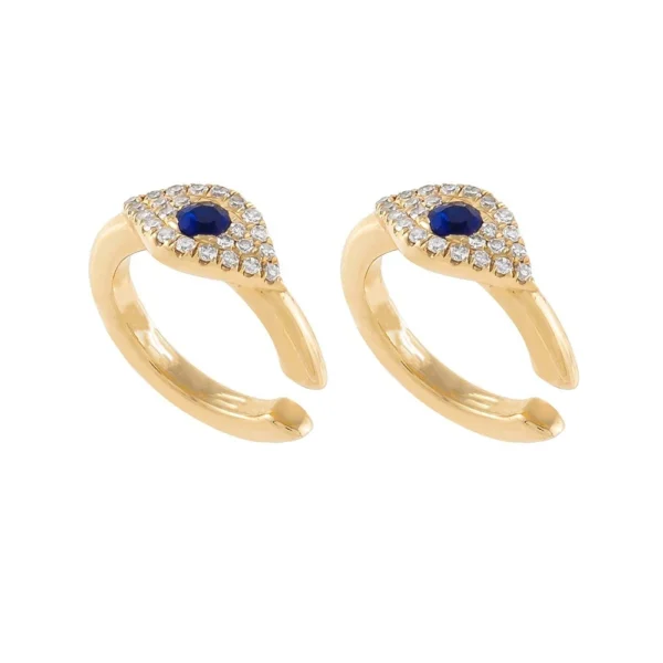 Mystic Evil Eye Huggie Hoop Earrings