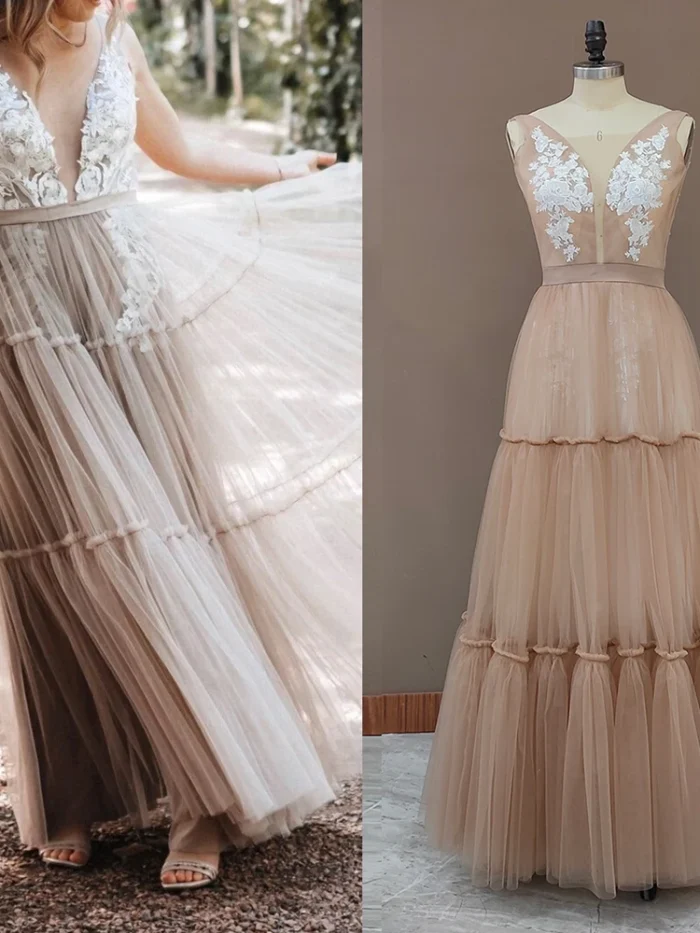 Wildflower Waltz Tulle Boho Wedding Dress