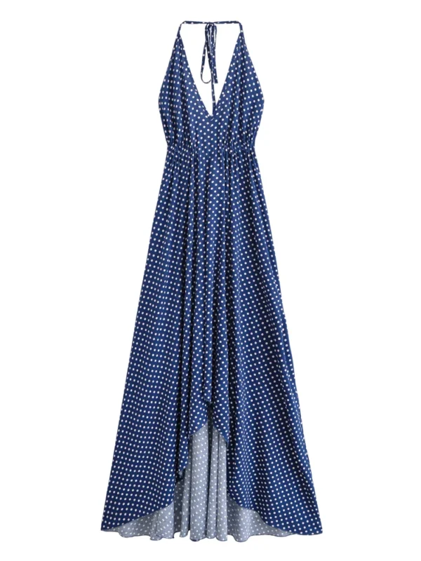 S9f53865004d448d4ac6ae17143e8c966H.webp Floral Maxi Dress with Elegant Deep V-Neck and Ties