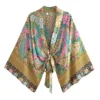 Boho Kimono with Vibrant Floral Print and Tie Detail