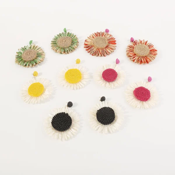 Sunflower Bloom Boho Floral Earrings