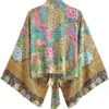 Boho Kimono with Vibrant Floral Print and Tie Detail