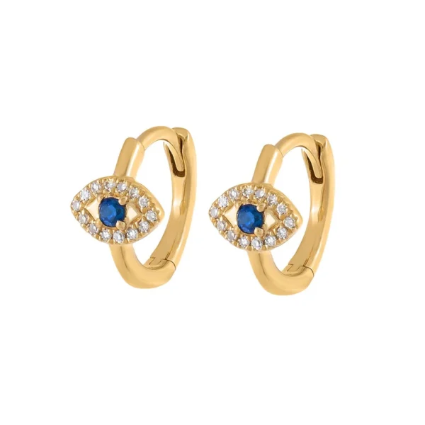Mystic Evil Eye Huggie Hoop Earrings