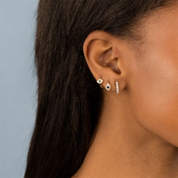 Mystic Evil Eye Huggie Hoop Earrings