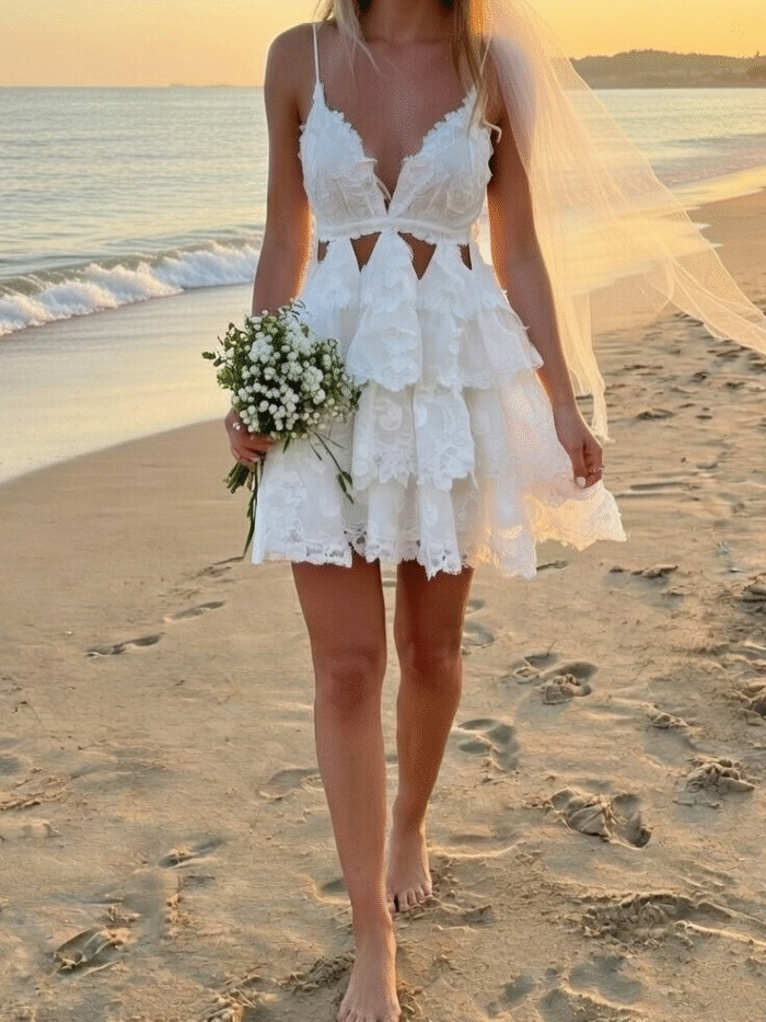 Sweet Escape Tiered Boho Wedding Dress