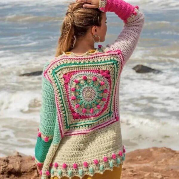 1 The Nomad Atelier Handmade Crochet Boho Cardigan