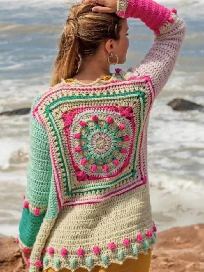1 The Nomad Atelier Handmade Crochet Boho Cardigan