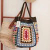 1 Sunlit Nomad Crochet Granny Square Boho Bag
