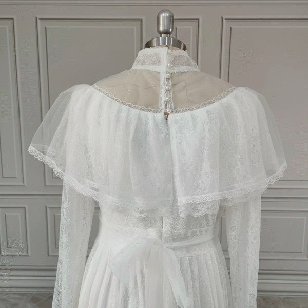 Timeless Grace Victorian Long Sleeve Lace Wedding Dress