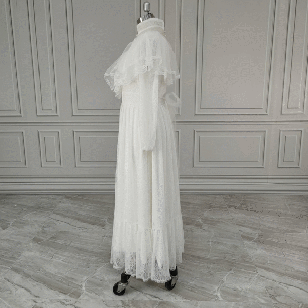 Timeless Grace Victorian Long Sleeve Lace Wedding Dress