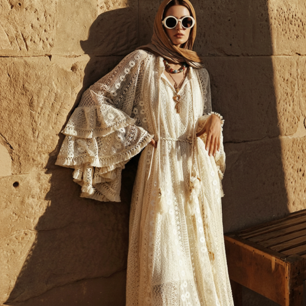 22_swapped Desert Muse Whimsical Tiered Ruffle Bell Sleeve Lace Maxi Dress