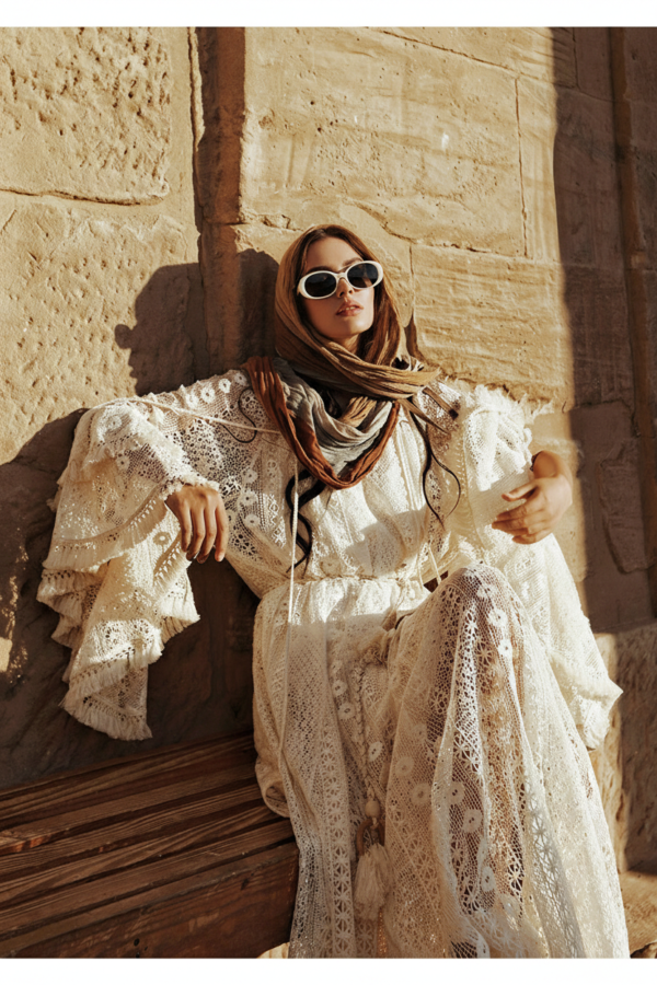 29_swapped Desert Muse Whimsical Tiered Ruffle Bell Sleeve Lace Maxi Dress