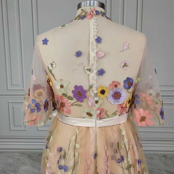 Garden of Reverie Embroidered Tulle Maxi Dress - Spirit and Rebel