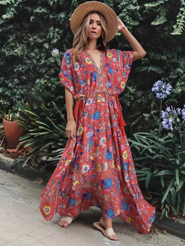 boho kaftan maxi dress Maxi Beach Kaftan Dress Purple Black Recycled Sari Boho Kaftan for Women Resort Wear XL