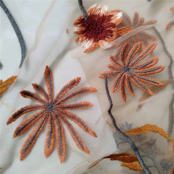 Autumn Embrace Floral Embroidered Veil 3 Autumn Embrace Floral Embroidered Veil