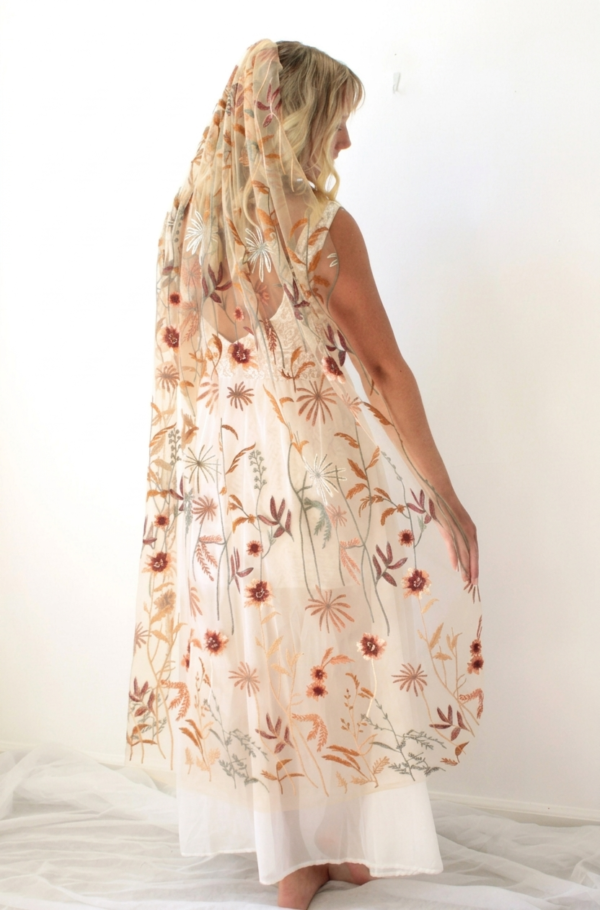 Autumn Embrace Floral Embroidered Veil 8 Autumn Embrace Floral Embroidered Veil