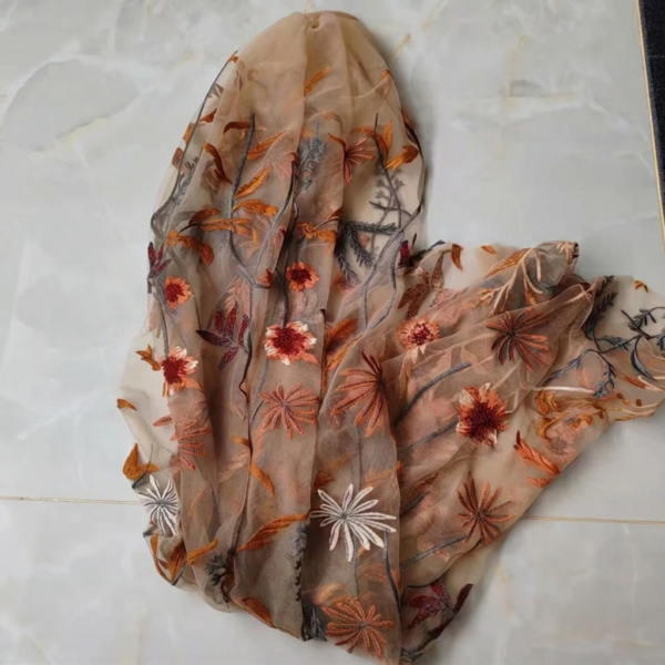 Autumn Embrace Floral Embroidered Veil 9 Autumn Embrace Floral Embroidered Veil