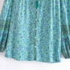 H02eb176c7c8d4672aa161858e0c84025N.webp Rhapsody Button-Down Boho Floral Blouse with Tassel Ties