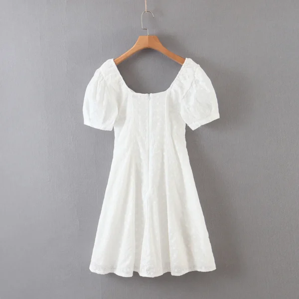 H134e226a0bdb4fa5866120c4f04017ef4.webp Sunkissed Embroidered White Dress with Corset Lacing