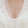 H19a3bdafe3144577a049a73f2cfe4731F.webp The Olivette Gown — Beaded Chiffon Boho Wedding Dress with Flutter Sleeves Cream White – Spirit & Rebel