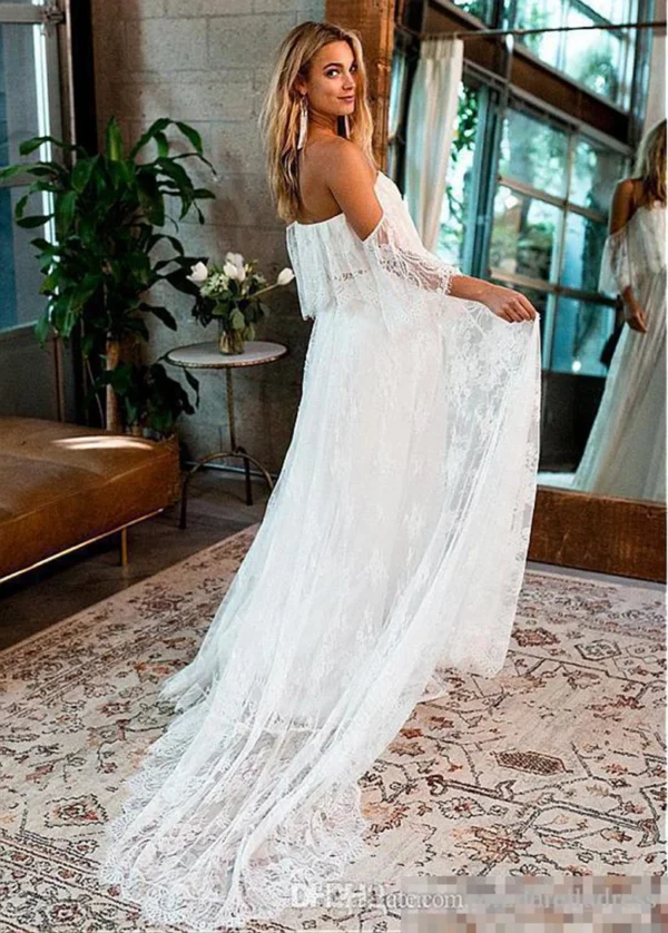 H1c776a5e369b4f419478b6605e00d392H.webp Isla Lace Off Shoulder Two Pieces Wedding Dress