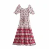 H2720fed60a2949bfb995324cc3ca3299z.webp Boho-Chic Ditsy Floral Tiered Maxi Dress with Ruffle Puff Sleeves