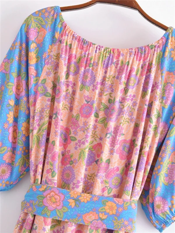 H2774955657aa46fe9d93f67adf65fce3t.webp Wanderlust Tie-Neck Floral Peasant Maxi Dress