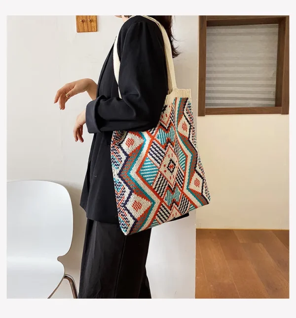 H30e60f7e3f8d40389a7239507b53afe2t.webp Geometric Woven Boho Tote Bag