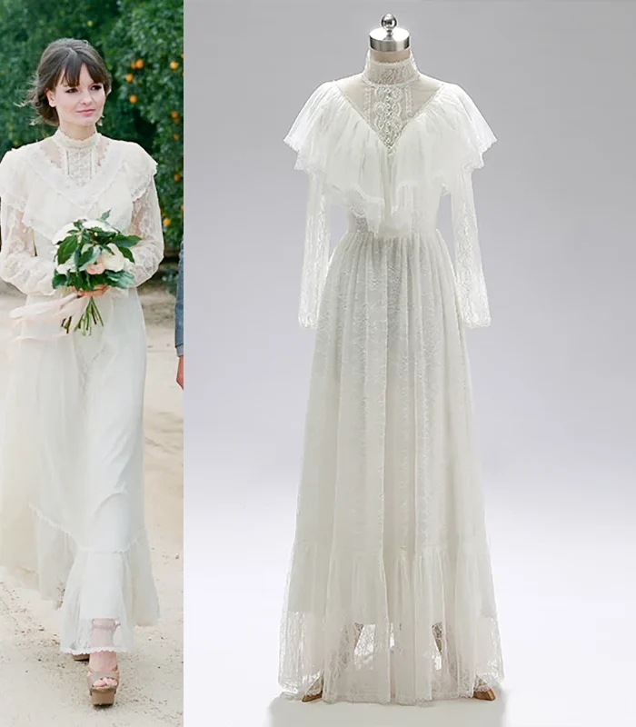 Timeless Grace Victorian Long Sleeve Lace Wedding Dress