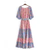 H8c32a1306072442887250ac1e47e662eg.webp Wanderlust Tie-Neck Floral Peasant Maxi Dress
