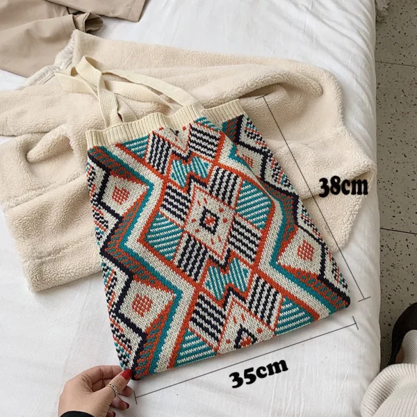 H8e3f38daaf8a47eeb08e9485698017e4q.webp Geometric Woven Boho Tote Bag