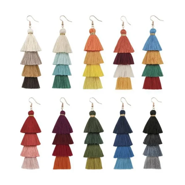 H9638fe3893a44f21a48c23cbb6d54cb8c.webp Boho Tiered Tassel Statement Earrings