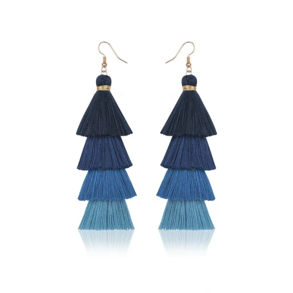 H9b9019cc191749f9877202bb7c56362c8.webp Boho Tiered Tassel Statement Earrings