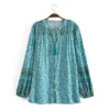 Hbacc23d06728432986847a14d0f9bf30q.webp Rhapsody Button-Down Boho Floral Blouse with Tassel Ties