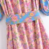 Hbf69467f09174a72932519c0abe1acf8A.webp Wanderlust Tie-Neck Floral Peasant Maxi Dress